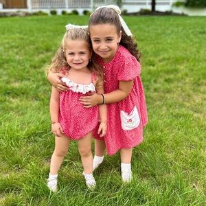 BEBE ORGANIC LILI gorgeous  dress! 
Matching baby sister romper in closet (sold)